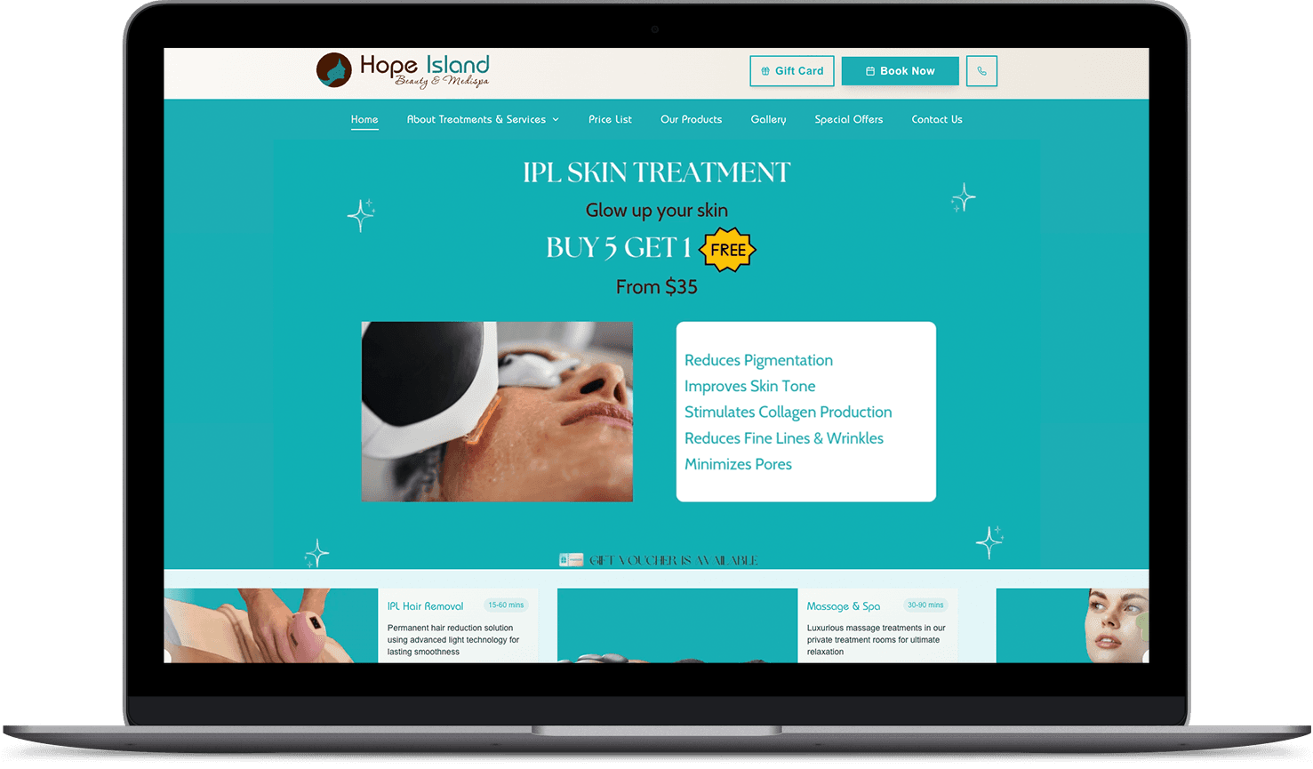 Hope Island Beauty & Medispa — Web Design · SEO project by Next Digital Dev