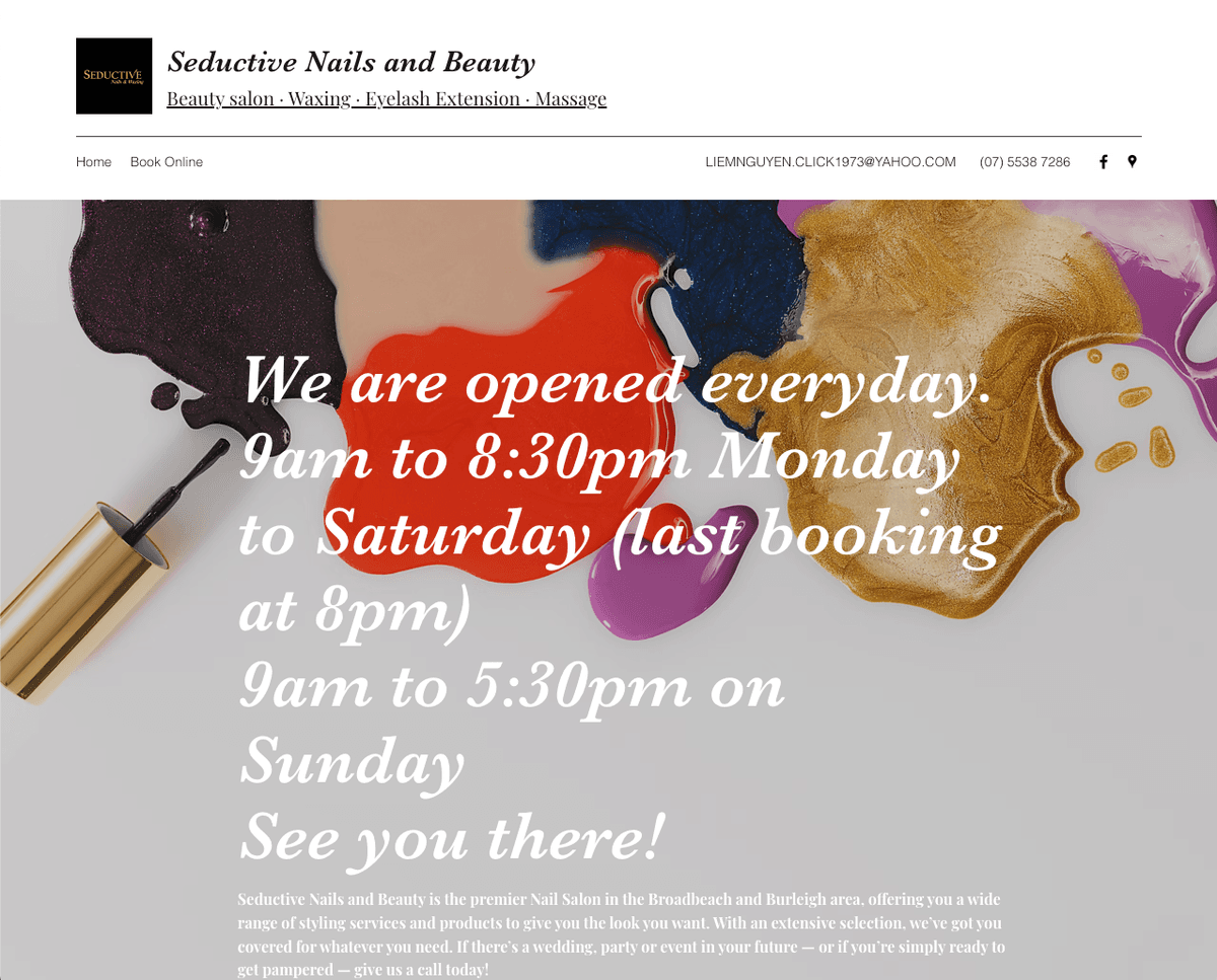 Original Wix website